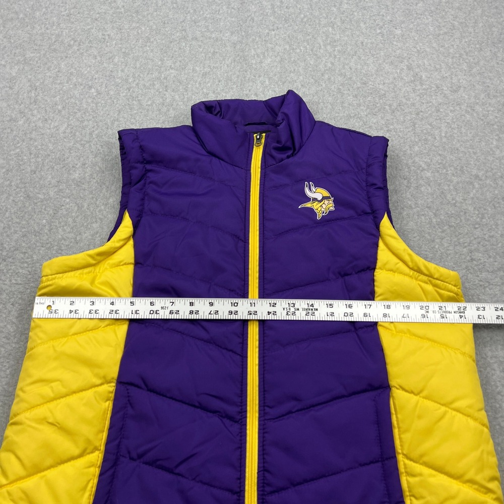 Minnesota Vikings Vest Women's XXL Purple NFL Team Apparel GIII Full‎ Zip Puffer - Picture 6 of 10